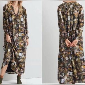 Anthropologie women’s small Blair shimmer maxi dress modest